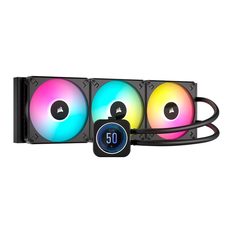 Water Cooler Corsair Icue H170i Elite LCD XT, RGB, 420mm, Preto, CW-9060076-WW
