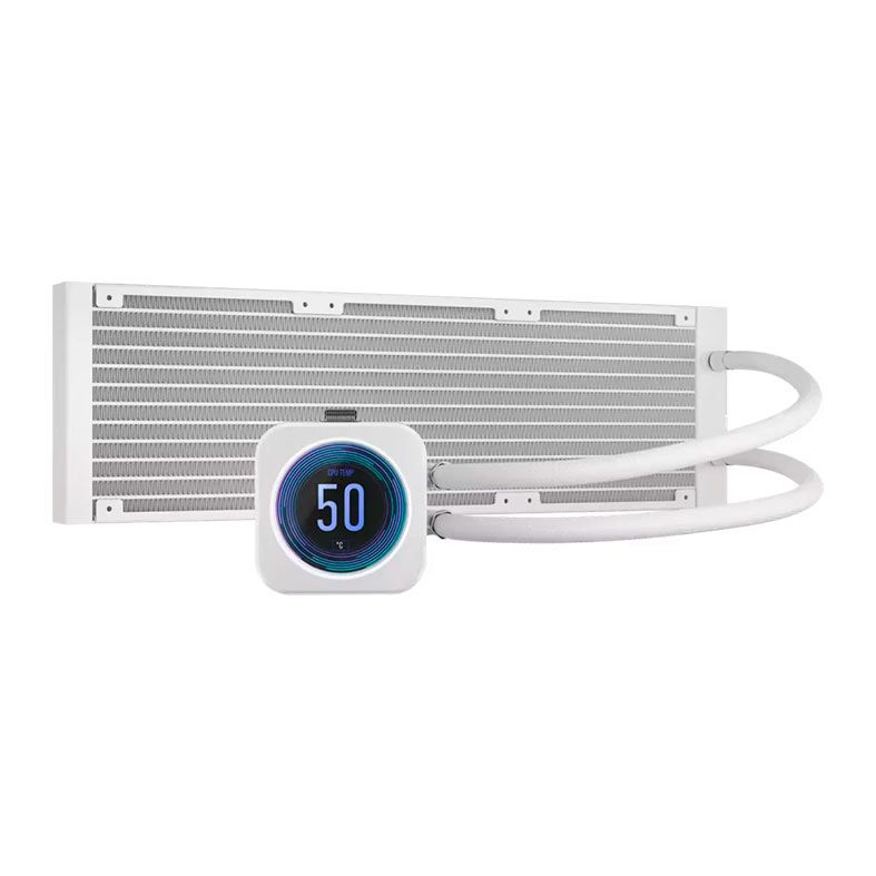 Water Cooler Corsair Icue H150i Elite LCD XT, RGB, 360mm, Branco, CW-9060077-WW