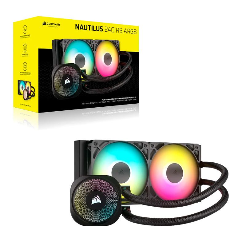 Water Cooler Corsair Nautilus 240 RS, ARGB, 240mm, Preto, CW-9060092-WW