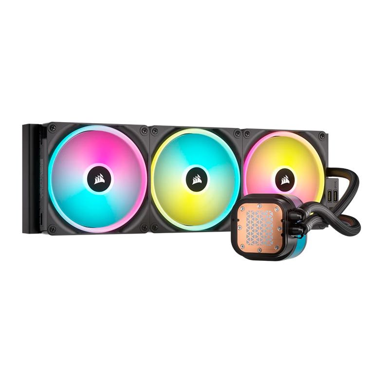 Water Cooler Corsair ICUE Link H170i LCD, 420mm, RGB, Preto, CW-9061009-WW