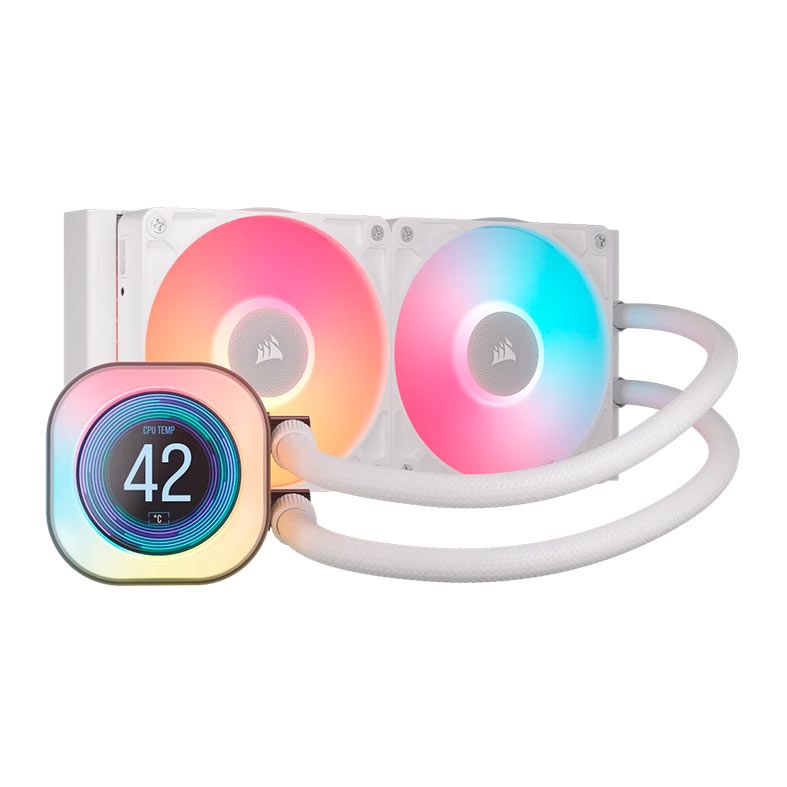 Water Cooler Corsair Icue Link Titan 240 RX, RGB, 240mm, Branco, CW-9061025-WW