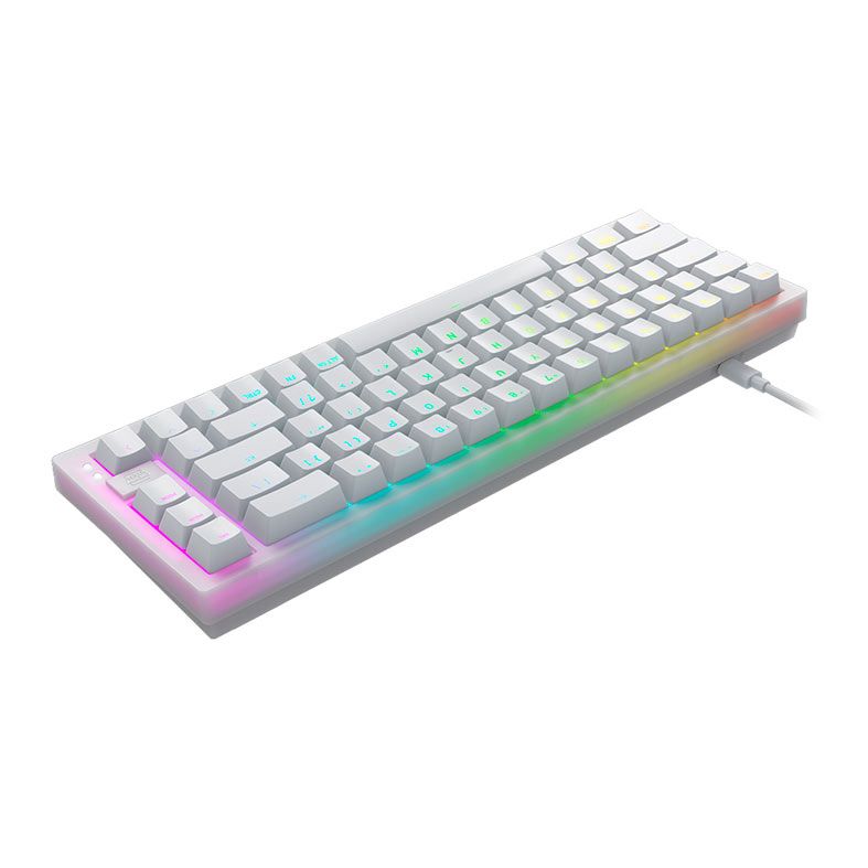 Teclado Mecanico Cherry Xtrfy K5V2, RGB, Switch Cherry MX2A Red, USB, Branco, CX-K5V2-RGB-CPT-TPWHITE-R-US