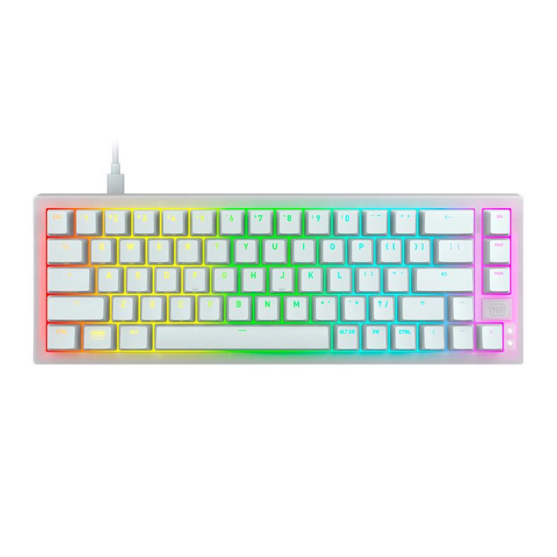 Teclado Mecanico Cherry Xtrfy K5V2, RGB, Switch Cherry MX2A Red, USB, Branco, CX-K5V2-RGB-CPT-TPWHITE-R-US