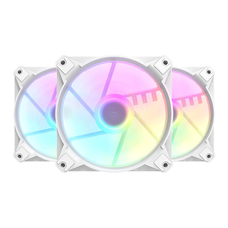 Kit Ventoinhas Aigo Darkflash CX6, RGB, 3x120mm, Branco, CX6-3IN1-WH