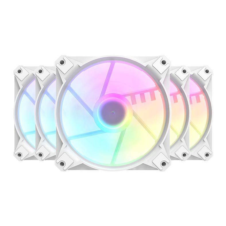 Kit Ventoinhas Aigo Darkflash CX6, RGB, 5x120mm, Branco, CX6-5IN1-WH