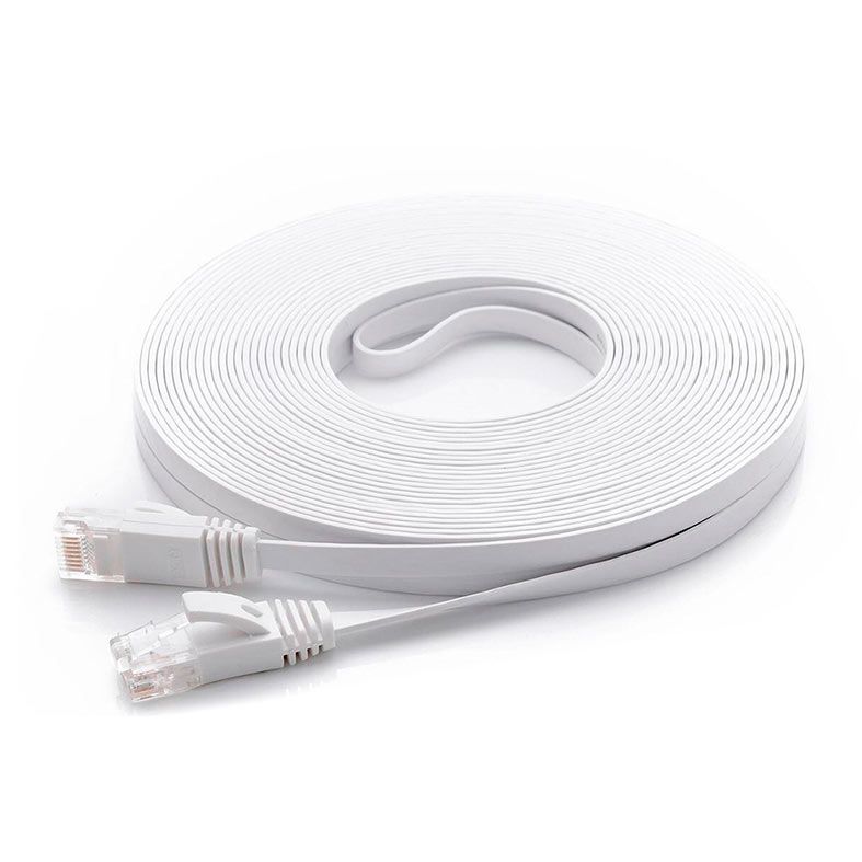 Cabo de Rede Flat Seccon Seclan, Cat.6a, 1.50m, Branco, CY-DY-5128-FLAT-1.5M-WH