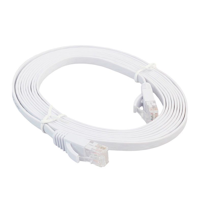 Cabo de Rede Flat Seccon Seclan, Cat.6a, 2.50m, Branco, CY-DY-5128-FLAT-2.5M-WH