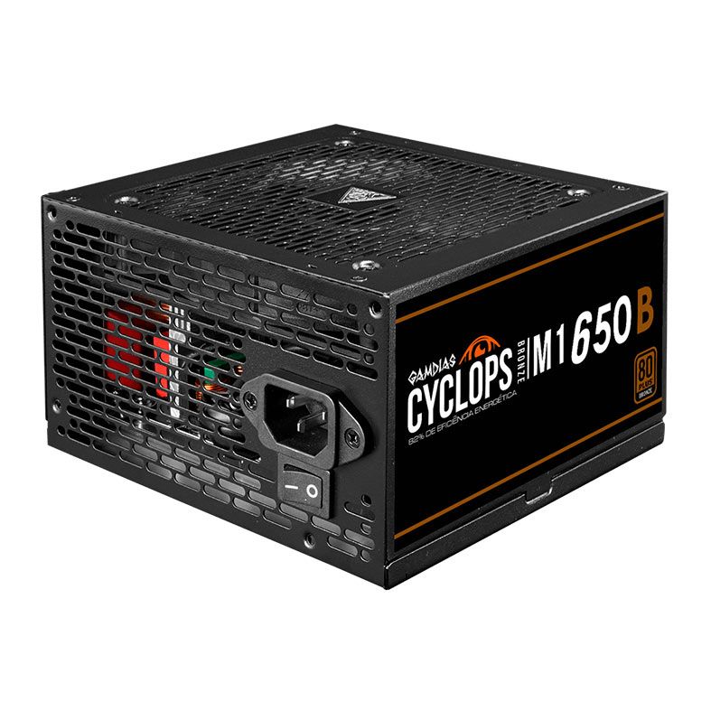 Fonte Gamdias Cyclops M1-650B, 650W, 80 Plus Bronze, Preto, CYCLOPS-M1-650B