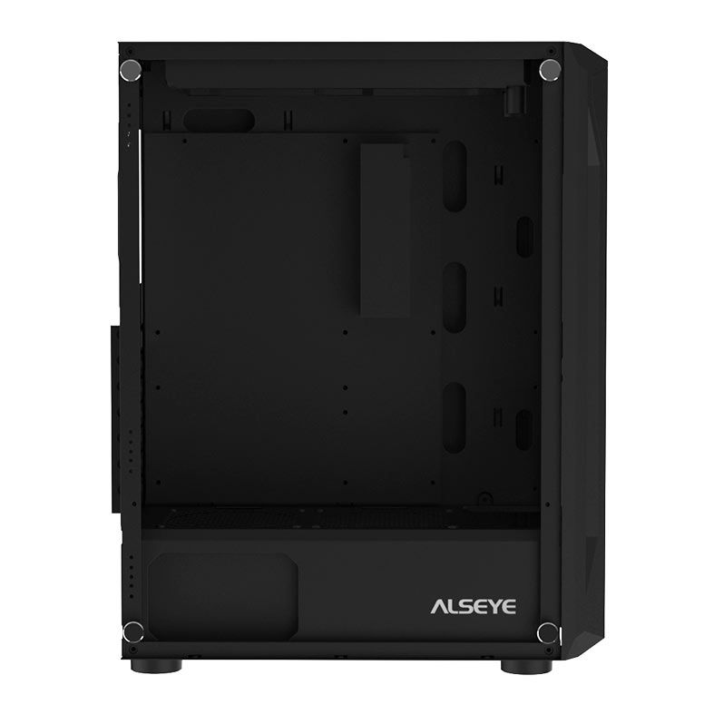 Gabinete Gamer Alseye Cystal, Mid-Tower, Lateral de Vidro, Preto, CYSTAL-BK