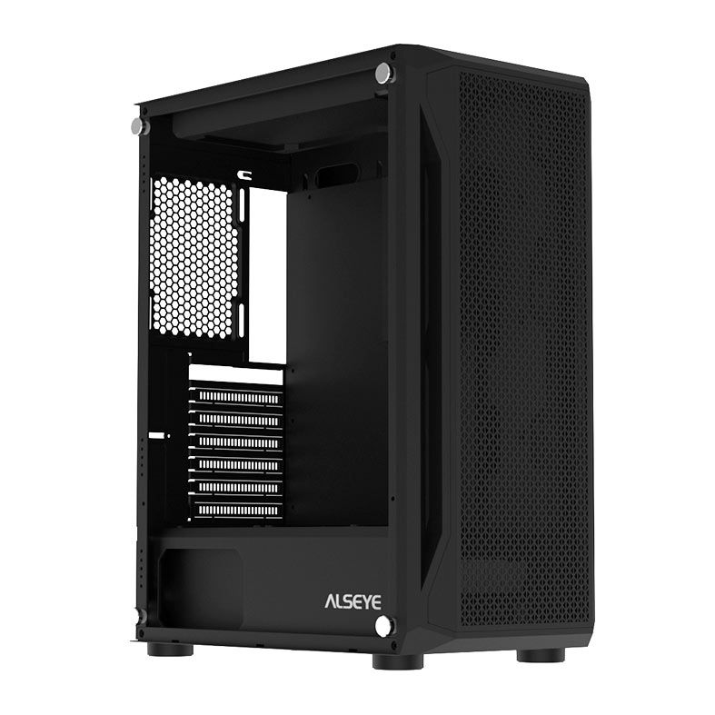 Gabinete Gamer Alseye Cystal, Mid-Tower, Lateral de Vidro, Preto, CYSTAL-BK