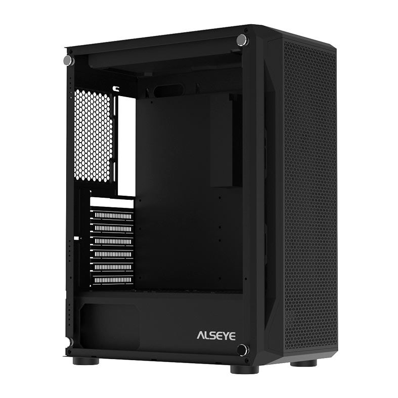 Gabinete Gamer Alseye Cystal, Mid-Tower, Lateral de Vidro, Preto, CYSTAL-BK