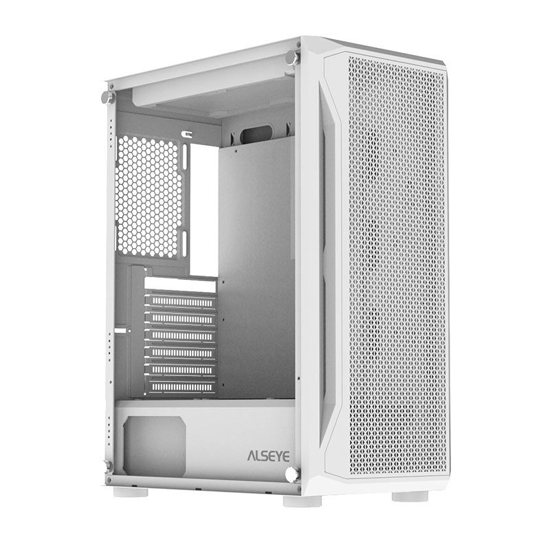 Gabinete Gamer Alseye Cystal, Mid-Tower, Lateral de Vidro, Branco, CYSTAL-WH