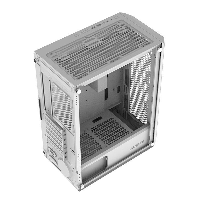 Gabinete Gamer Alseye Cystal, Mid-Tower, Lateral de Vidro, Branco, CYSTAL-WH