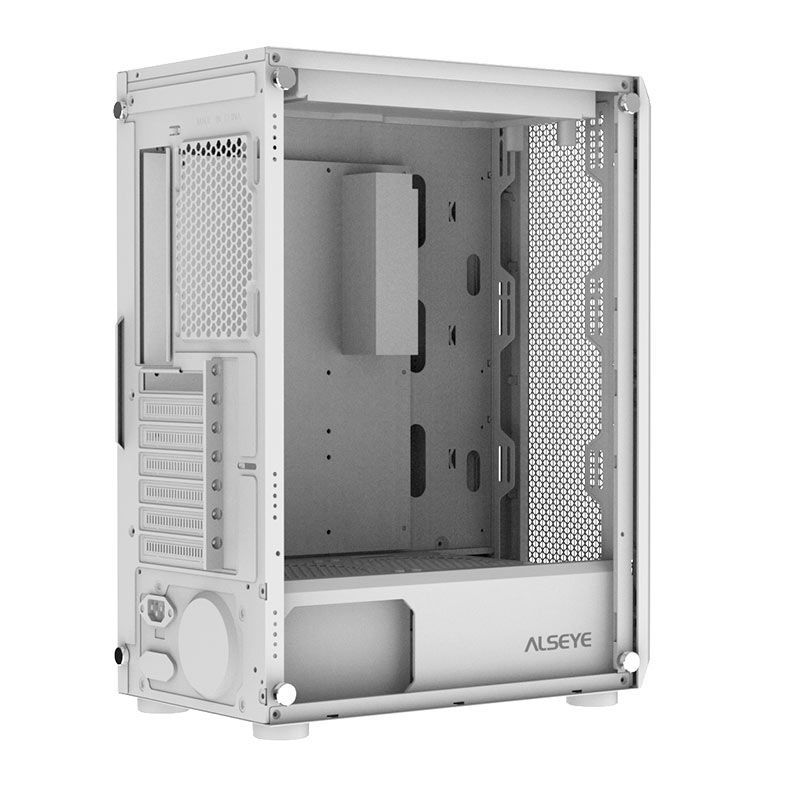 Gabinete Gamer Alseye Cystal, Mid-Tower, Lateral de Vidro, Branco, CYSTAL-WH