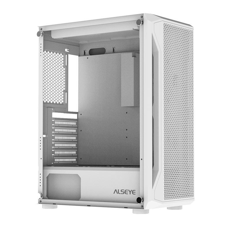 Gabinete Gamer Alseye Cystal, Mid-Tower, Lateral de Vidro, Branco, CYSTAL-WH