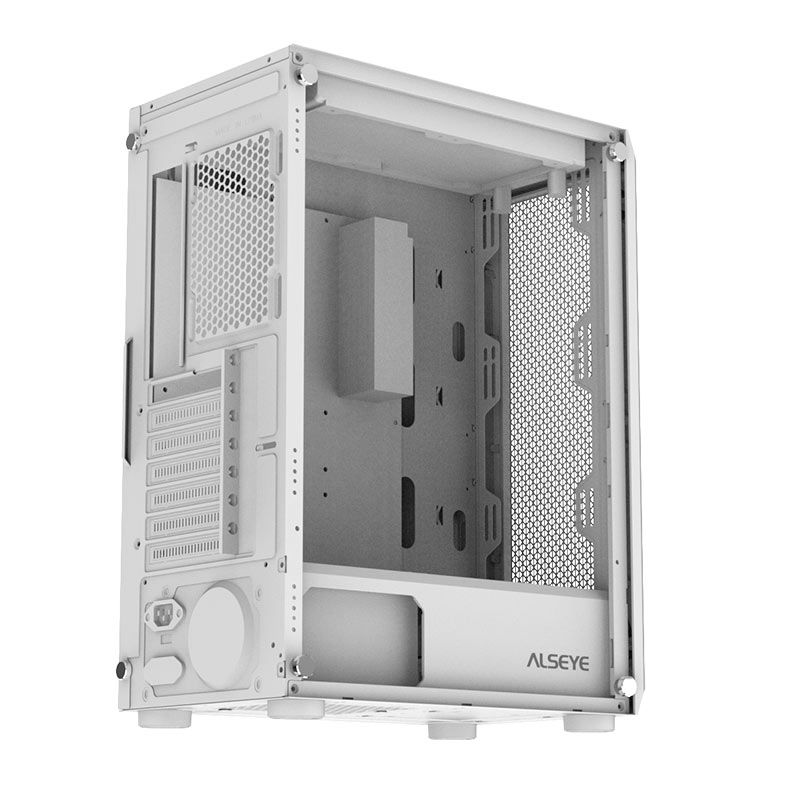 Gabinete Gamer Alseye Cystal, Mid-Tower, Lateral de Vidro, Branco, CYSTAL-WH