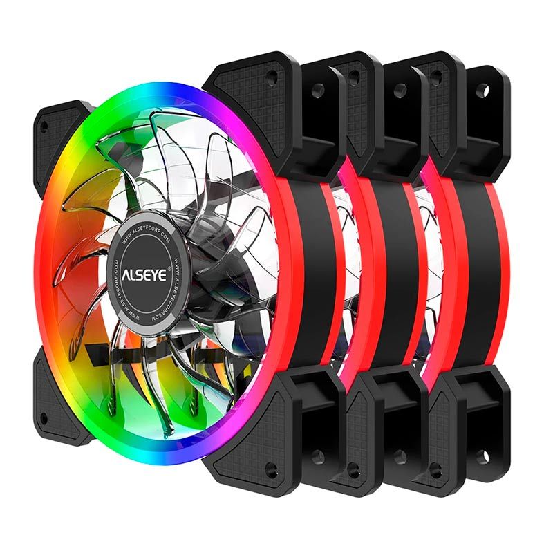 Kit Ventoinhas Alseye D-Ringer RGB 3x120mm, D-RINGER 3xFANS