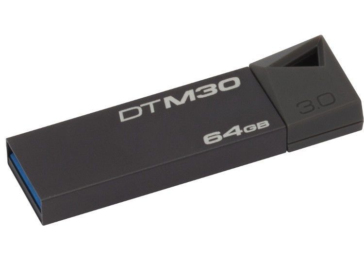 Pendrive kingston Datatraveler Mini 64GB USB 3.0 Cinza, DTM30/64GB - BOX