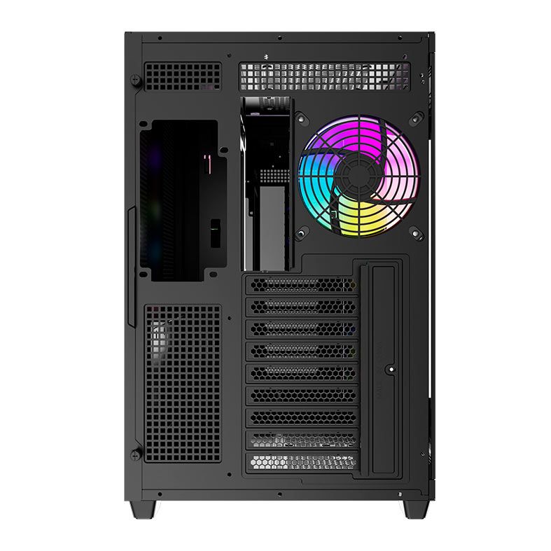 Gabinete Gamer Aigo Darkflash DQX80, ARGB, Mid-Tower, Lateral de Vidro, Com 4 Fans, Preto, DC-DQX80-B-ES1