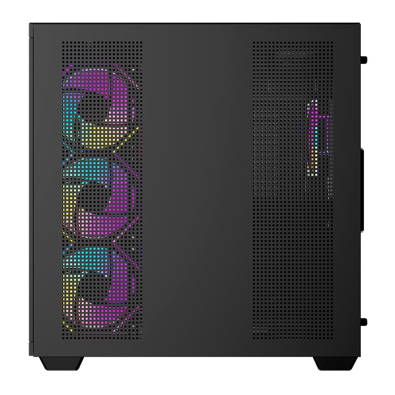 Gabinete Gamer Aigo Darkflash DQX80, ARGB, Mid-Tower, Lateral de Vidro, Com 4 Fans, Preto, DC-DQX80-B-ES1