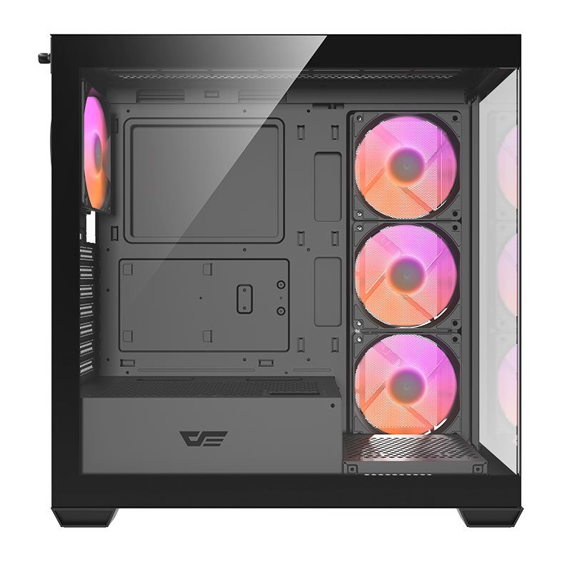 Gabinete Gamer Aigo Darkflash DS900, Mid-Tower, Lateral de Vidro, Com Suporte VGA, Com 4 Fans, ARGB, Preto, DC-DS900-B-ES1
