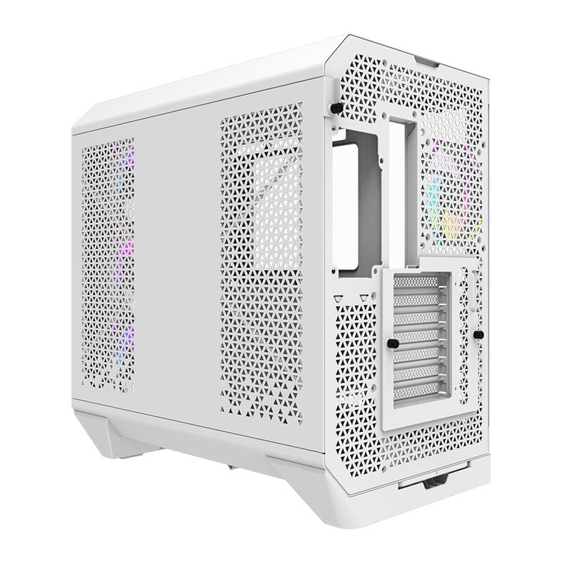 Gabinete Gamer Aigo Darkflash Arcee DY570, ARGB, Full-Tower, Lateral de Vidro, Com 4 Fans, Branco, DC-DY570-W-ES1