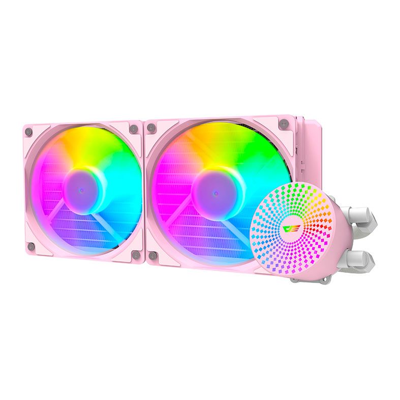 Water Cooler Aigo Darkflash Radiant DC240, ARGB, 240mm, Rosa, DC240PK