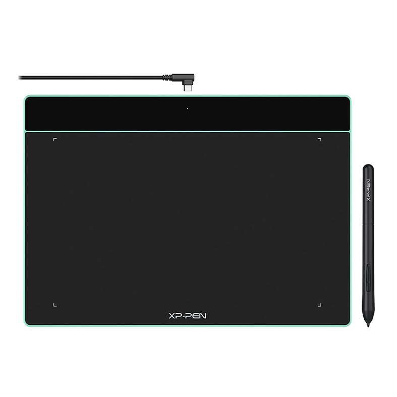 Mesa Digitalizadora XP-Pen Deco Fun L CT1060, Resolucao 5080 LPI, Niveis de Pressao 8192, Verde, DECO-FUNL-G
