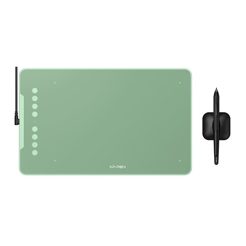 Mesa Digitalizadora XP-Pen Deco 01 V2, Resolucao 5080 LPI, Niveis de Pressao 8192, Verde, DECO01V2_G