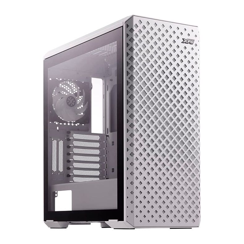 Gabinete Gamer XPG Defender Pro, Mid-Tower, Lateral de Vidro, Com 3 Fans, ARGB, Branco, DEFENDER-PRO-WHCWW