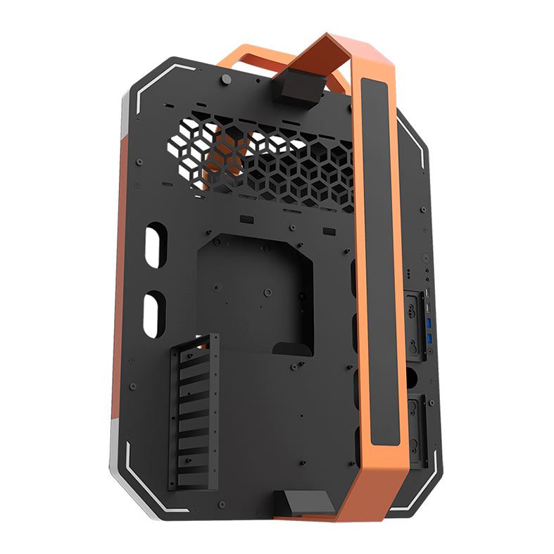 Gabinete Gamer Aigo Darkflash Blade-X, Preto e Laranja, DF-BLADE-X