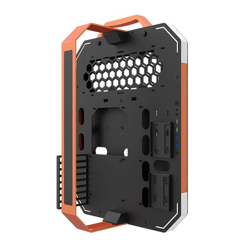Gabinete Gamer Aigo Darkflash Blade-X, Preto e Laranja, DF-BLADE-X
