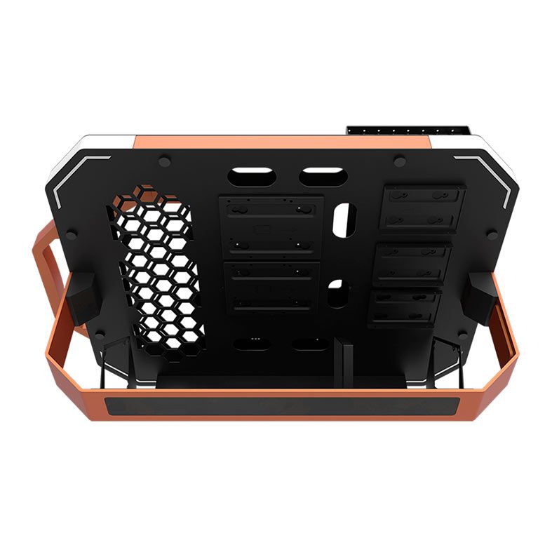 Gabinete Gamer Aigo Darkflash Blade-X, Preto e Laranja, DF-BLADE-X