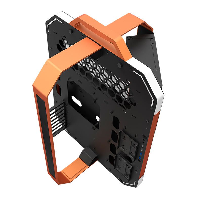 Gabinete Gamer Aigo Darkflash Blade-X, Preto e Laranja, DF-BLADE-X