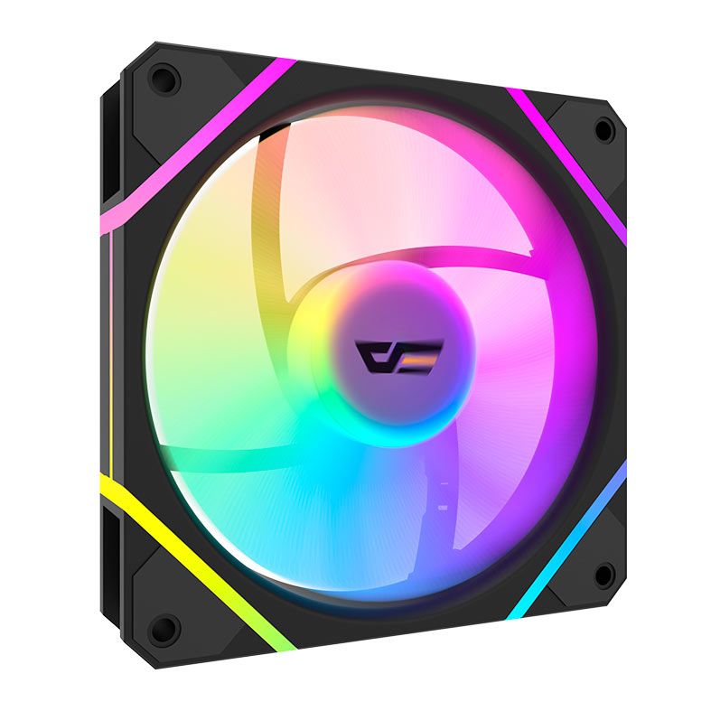 Kit Ventoinhas Aigo Darkflash DM12 F, ARGB, 3x120mm, Preto, DF-DM12F3IN1-B-PH1