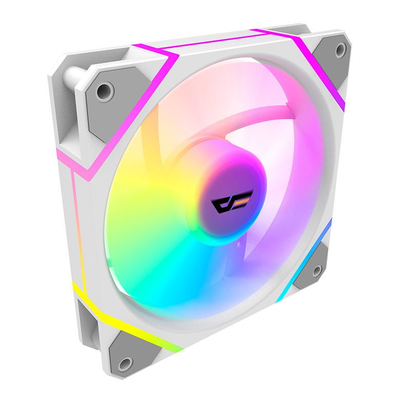 Kit Ventoinhas Aigo Darkflash DM12 F, ARGB, 3x120mm, Branco, DF-DM12F3IN1-W-PH1
