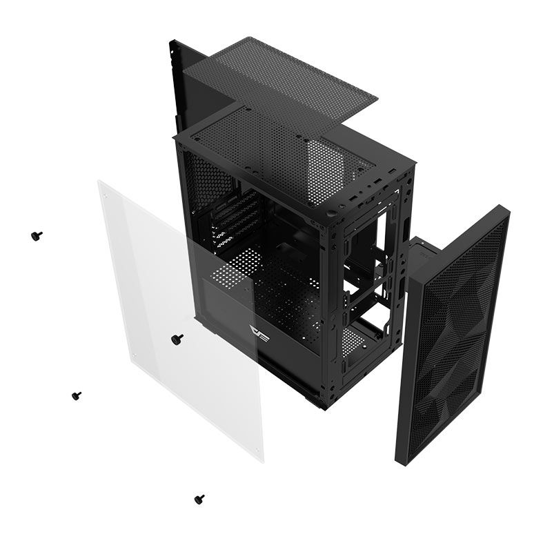Gabinete Gamer Aigo Darkflash M305 Mesh, Mid-Tower, Lateral de