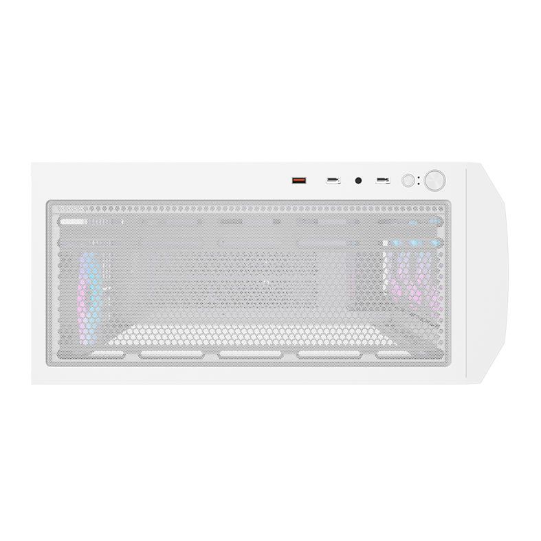 Gabinete Gamer Aigo Darkflash DF2100, RGB, Mid-Tower, Lateral De Vidro, Com 4 Fans, Branco, DF2100-WH