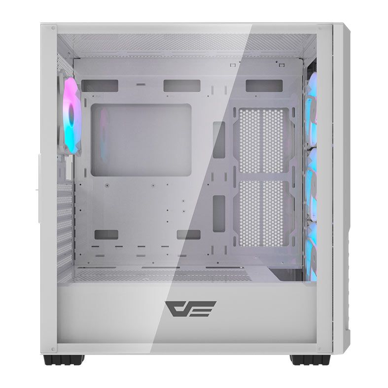 Gabinete Gamer Aigo Darkflash DF2100, RGB, Mid-Tower, Lateral De Vidro, Com 4 Fans, Branco, DF2100-WH