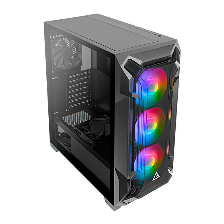 Gabinete Gamer Antec DF600 Flux, Mid-Tower, Lateral de Vidro, Com 5 Fans, DF600-FLUX-BK