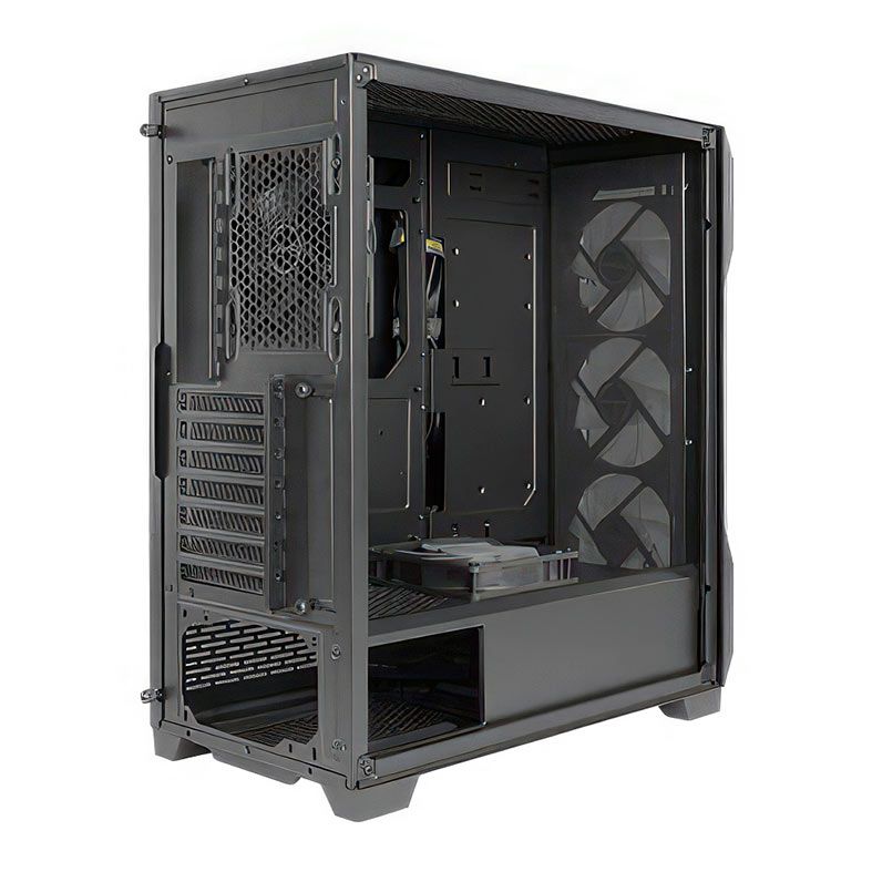 Gabinete Gamer Antec DF600 Flux, Mid-Tower, Lateral de Vidro, Com 5 Fans, DF600-FLUX-BK