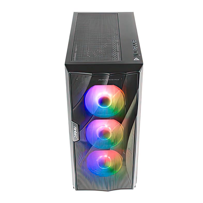 Gabinete gamer Antec DF700 Flux, Mid-Tower, Lateral de Vidro, Com 5 Fans, Preto, DF700-FLUX-BK