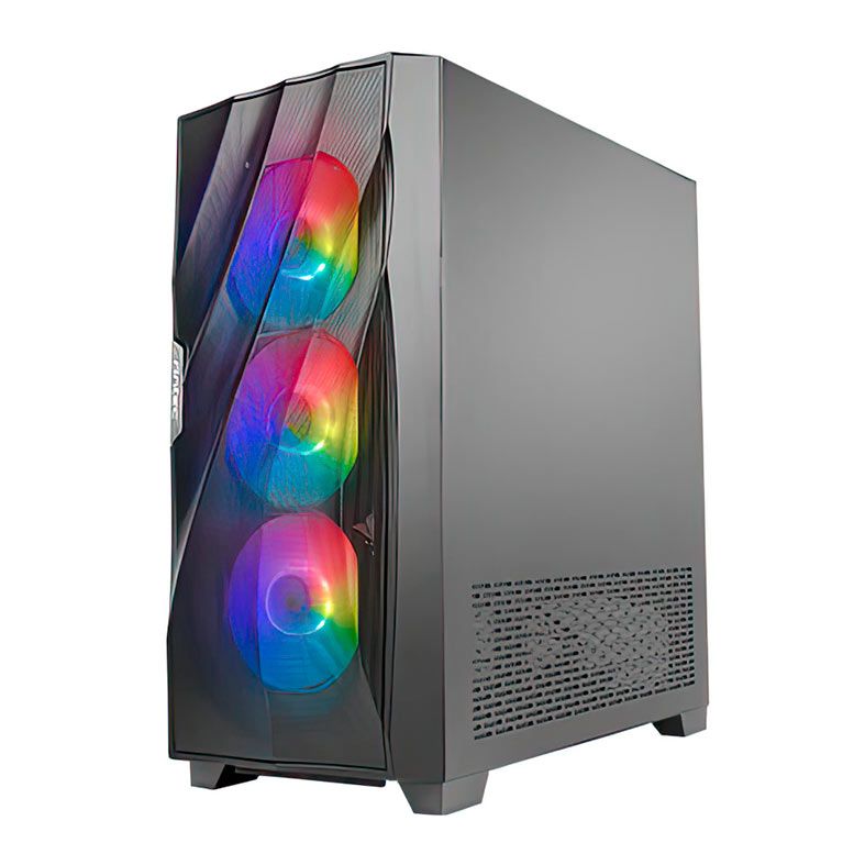 Gabinete gamer Antec DF700 Flux, Mid-Tower, Lateral de Vidro, Com 5 Fans, Preto, DF700-FLUX-BK
