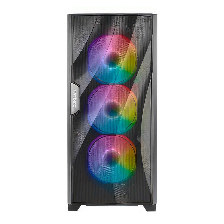 Gabinete gamer Antec DF700 Flux, Mid-Tower, Lateral de Vidro, Com 5 Fans, Preto, DF700-FLUX-BK