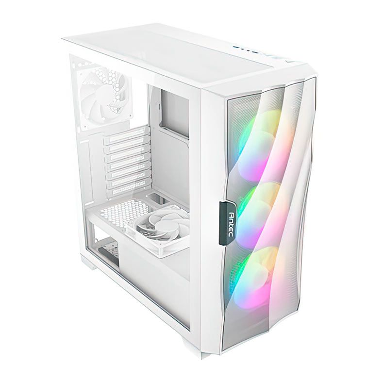 Gabinete Gamer Antec DF700 Flux, RGB, Mid-Tower, Lateral de Vidro, Com 5 Fans, Branco, DF700-FLUX-WH