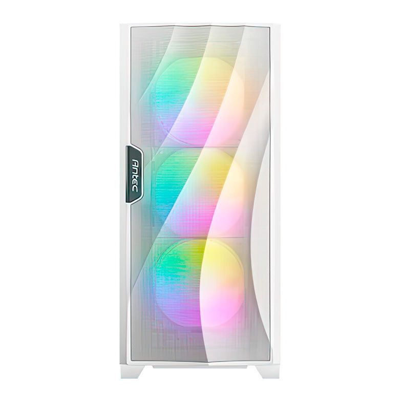 Gabinete Gamer Antec DF700 Flux, RGB, Mid-Tower, Lateral de Vidro, Com 5 Fans, Branco, DF700-FLUX-WH