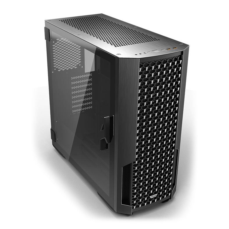 Gabinete Gamer Aigo DarkFlash DF7100, Full-Tower, Lateral de Vidro, Com 4 Fans, Preto, DF7100-BLACK