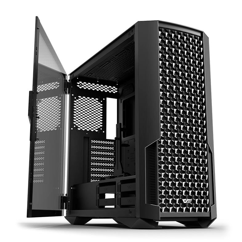 Gabinete Gamer Aigo DarkFlash DF7100, Full-Tower, Lateral de Vidro, Com 4 Fans, Preto, DF7100-BLACK