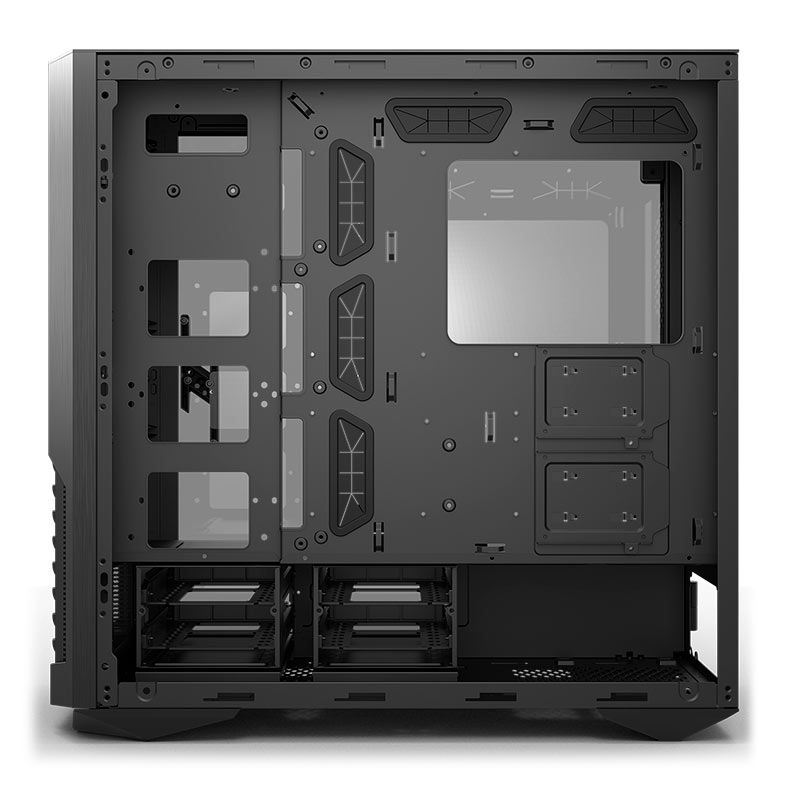 Gabinete Gamer Aigo DarkFlash DF7100, Full-Tower, Lateral de Vidro, Com 4 Fans, Preto, DF7100-BLACK