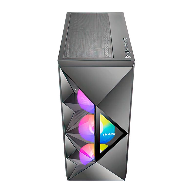 Gabinete Gamer Antec DF800 Flux, RGB, Mid-Tower, Lateral de vidro, Com 5 Fans, Preto, DF800-FLUX-BK